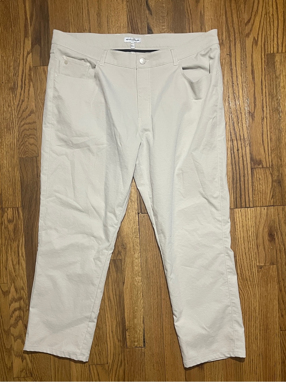 Peter Millar 5-Pocket Pants Men 38 x 32 Beige Khaki Crown Sport EB66 Performance